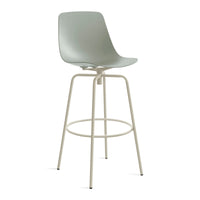 Clean Cut Swivel Stool in Grey Green - Angle 2