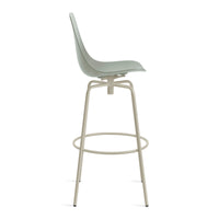 Clean Cut Swivel Stool in Grey Green - Angle 5