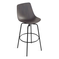Clean Cut Swivel Stool in Oblivion - Angle 4