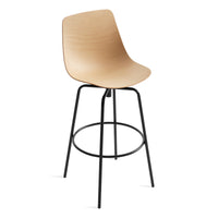 Clean Cut Swivel Stool in White Oak - Angle 4