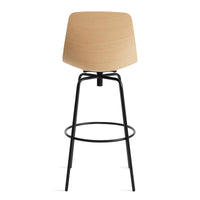 Clean Cut Swivel Stool in White Oak - Angle 7