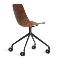 Clean Cut Task Chair in Walnut - Angle 7