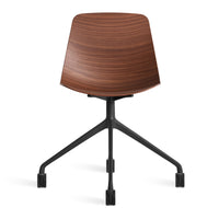 Clean Cut Task Chair in Walnut - Angle 1
