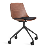 Clean Cut Task Chair in Walnut - Angle 10