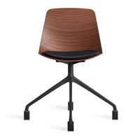 Clean Cut Task Chair in Walnut - Angle 9
