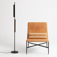 Cowl Floor Lamp in Black - Angle 11
