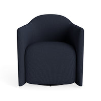 About Face Swivel Lounge Chair in Kvadrat Autumn Navy - Angle 1