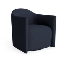 About Face Swivel Lounge Chair in Kvadrat Autumn Navy - Angle 4