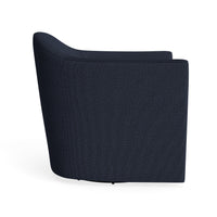 About Face Swivel Lounge Chair in Kvadrat Autumn Navy - Angle 5