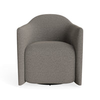 About Face Swivel Lounge Chair in Sanford Black - Angle 1