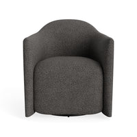About Face Swivel Lounge Chair in Kelso Charcoal - Angle 1