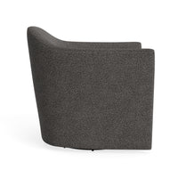 About Face Swivel Lounge Chair in Kelso Charcoal - Angle 6