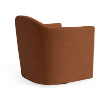 About Face Swivel Lounge Chair in Copper Velvet - Angle 7