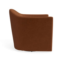 About Face Swivel Lounge Chair in Copper Velvet - Angle 6
