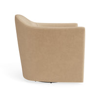 About Face Swivel Lounge Chair in Camel Velvet - Angle 6