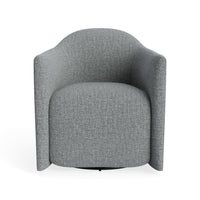 About Face Swivel Lounge Chair in Kvadrat Guest Grey Blue - Angle 1