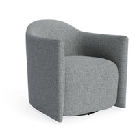 About Face Swivel Lounge Chair in Kvadrat Guest Grey Blue - Angle 4