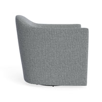 About Face Swivel Lounge Chair in Kvadrat Guest Grey Blue - Angle 5