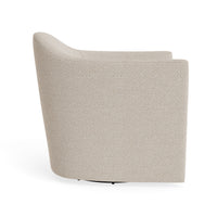 About Face Swivel Lounge Chair in Sanford Linen - Angle 6