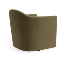 About Face Swivel Lounge Chair in Moss Velvet - Angle 7