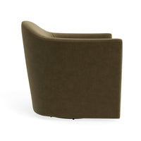 About Face Swivel Lounge Chair in Moss Velvet - Angle 6