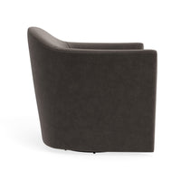 About Face Swivel Lounge Chair in Storm Velvet - Angle 6