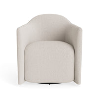 About Face Swivel Lounge Chair in Vos Bone - Angle 1