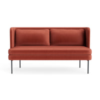 Bloke 60" Sofa in Tomato Velvet - Angle 1