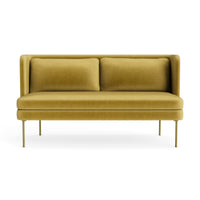 Bloke 60" Sofa in Ochre Velvet - Angle 1