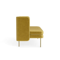Bloke 60" Sofa in Ochre Velvet - Angle 3