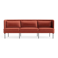 Bloke 95" Sofa in Tomato Velvet - Angle 1