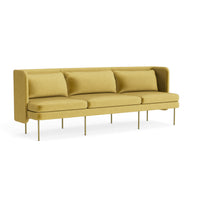 Bloke 95" Sofa in Ochre Velvet - Angle 2