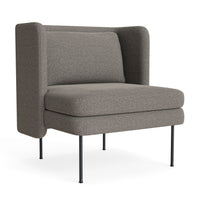 Bloke Lounge Chair in Sanford Black - Angle 2