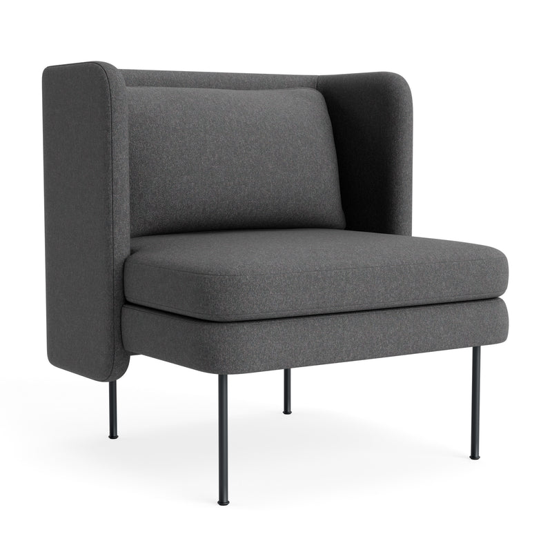 Bloke Lounge Chair in Gabro Grey - Angle 2