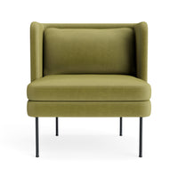 Bloke Lounge Chair in Loden Velvet - Angle 1