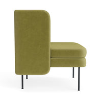 Bloke Lounge Chair in Loden Velvet - Angle 3