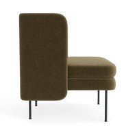 Bloke Lounge Chair in Moss Velvet - Angle 3