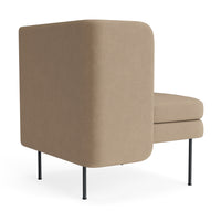 Bloke Lounge Chair in Otter Velvet - Angle 4