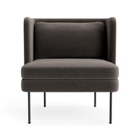 Bloke Lounge Chair in Storm Velvet - Angle 1