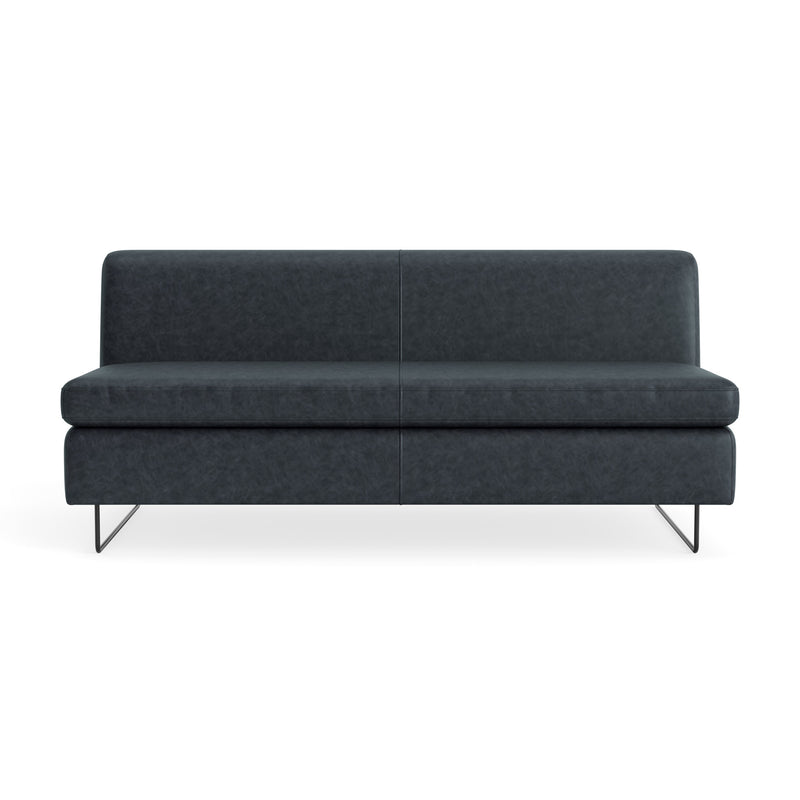 Clyde 67" Sofa in Ink Leather - Angle 1