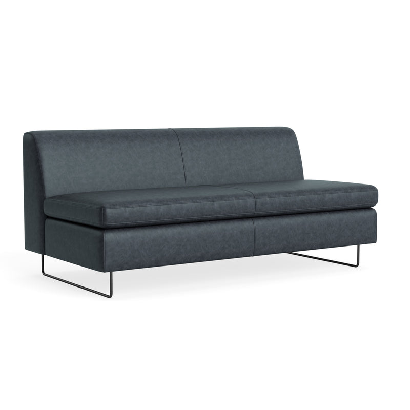 Clyde 67" Sofa in Ink Leather - Angle 2