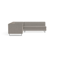 Bonnie and Clyde Sectional Sofa in Sanford Black - Angle 6