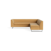 Bonnie and Clyde Sectional Sofa in Camel Leather - Angle 1