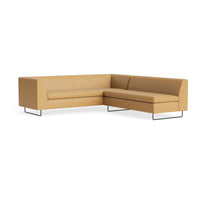 Bonnie and Clyde Sectional Sofa in Camel Leather - Angle 5