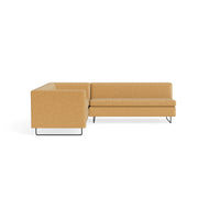 Bonnie and Clyde Sectional Sofa in Camel Leather - Angle 6