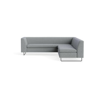 Bonnie and Clyde Sectional Sofa in Kvadrat Guest Grey Blue - Angle 1