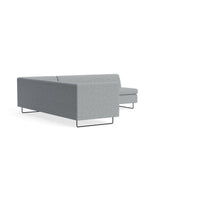 Bonnie and Clyde Sectional Sofa in Kvadrat Guest Grey Blue - Angle 7