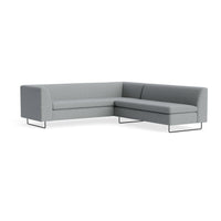 Bonnie and Clyde Sectional Sofa in Kvadrat Guest Grey Blue - Angle 5
