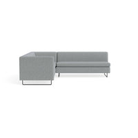 Bonnie and Clyde Sectional Sofa in Kvadrat Guest Grey Blue - Angle 6