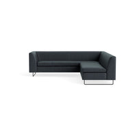 Bonnie and Clyde Sectional Sofa in Ink Leather - Angle 1